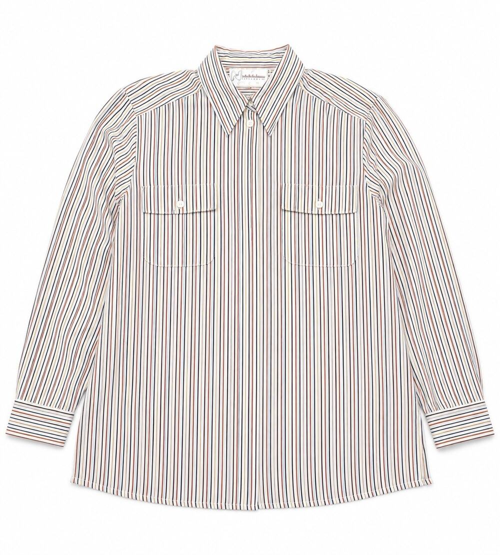 Nygård Collection Women’s Large Striped Blouse Long Sleeve L